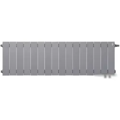 Биметаллический радиатор Royal Thermo PianoForte 300 Silver Satin (16 секций) нижнее подключение
