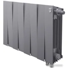 Биметаллический радиатор Royal Thermo PianoForte 300 Silver Satin (8 секций) нижнее подключение