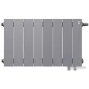 Биметаллический радиатор Royal Thermo PianoForte 300 Silver Satin (8 секций) нижнее подключение