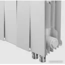Биметаллический радиатор Royal Thermo PianoForte 300 Silver Satin (8 секций) нижнее подключение
