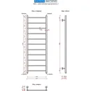 Полотенцесушитель водяной Ростела Виктория 400x1200/11 1" нижнее подключение