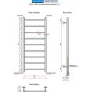Полотенцесушитель водяной Ростела Виктория 400x1000/9 1/2" нижнее подключение