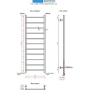 Полотенцесушитель водяной Ростела Виктория 400x1200/11 1/2" нижнее подключение