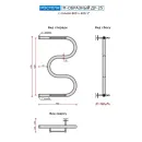 Полотенцесушитель водяной Ростела М-образный с полочкой 600x400 ДУ-25