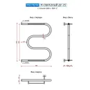 Полотенцесушитель водяной Ростела М-образный с полочкой 600x500 ДУ-25