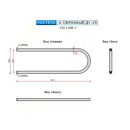 Полотенцесушитель водяной Ростела U-образный ДУ-25 250x800 