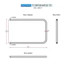 Полотенцесушитель водяной Ростела П-образный 500x800 ДУ-25