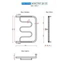 Полотенцесушитель водяной Ростела Фокстрот 600x500 ДУ-25 