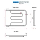 Полотенцесушитель водяной Ростела Фокстрот 600x800 ДУ-25 