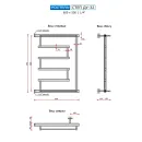 Полотенцесушитель водяной Ростела Степ  600x500 ДУ-32