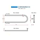 Полотенцесушитель водяной Ростела U-образный ДУ-32 250x800 