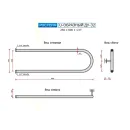 Полотенцесушитель водяной Ростела U-образный ДУ-32 250x900 