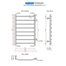 Полотенцесушитель водяной Ростела Трапеция 500x800/8 1.1/4" боковое подключение