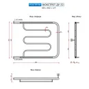 Полотенцесушитель водяной Ростела Фокстрот 600x800 ДУ-32
