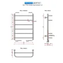 Полотенцесушитель водяной Ростела Дуэт Квадрат 500x700/6 1/2" нижнее подключение