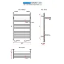 Полотенцесушитель водяной Ростела Квадро V 30+ 500x800/9 1/2" нижнее подключение