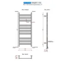 Полотенцесушитель водяной Ростела Квадро V 50 400x1000/10 1/2" нижнее подключение