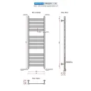 Полотенцесушитель водяной Ростела Квадро V 50 400x1200/12 1/2" нижнее подключение