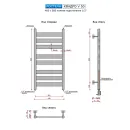 Полотенцесушитель водяной Ростела Квадро V 50 400x800/8 1/2" нижнее подключение