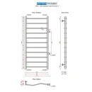 Полотенцесушитель водяной Ростела Мелодия 500x1200/11 1" боковое подключение