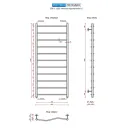 Полотенцесушитель водяной Ростела Мелодия 500x1200/11 1" нижнее подключение
