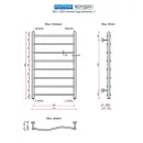 Полотенцесушитель водяной Ростела Мелодия 500x800/8 1" нижнее подключение