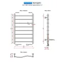 Полотенцесушитель водяной Ростела Мелодия 500x800/8 1/2" нижнее подключение