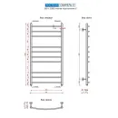 Полотенцесушитель водяной Ростела Свирель D 500х1000/10 черный, нижнее подключение
