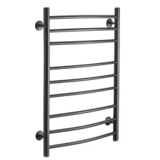 Полотенцесушитель водяной Ростела Свирель D 500х800/9 черный, нижнее подключение