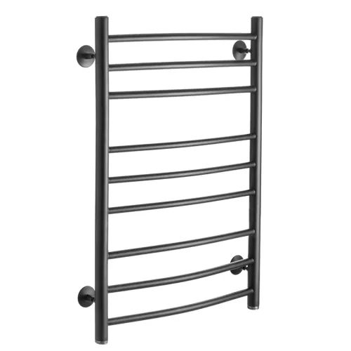 Полотенцесушитель водяной Ростела Свирель D 500х800/9 черный, нижнее подключение