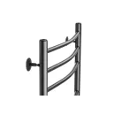 Полотенцесушитель водяной Ростела Свирель D 500х800/9 черный, нижнее подключение