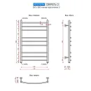 Полотенцесушитель водяной Ростела Свирель D 500х800/9 черный, нижнее подключение