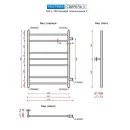 Полотенцесушитель водяной Ростела Свирель V 500х700/7 1" боковое подключение