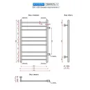 Полотенцесушитель водяной Ростела Свирель V 500х800/9 1" белый, боковое подключение
