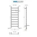 Полотенцесушитель водяной Ростела Экспи Квадро V30 400x1200/9 1/2" нижнее подключение 