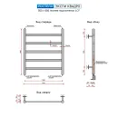 Полотенцесушитель водяной Ростела Экспи Квадро V30 500x600/5 1/2" нижнее подключение 