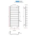 Полотенцесушитель водяной Ростела Чайка 500x1200/11 1" боковое подключение  