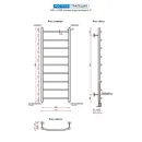 Полотенцесушитель водяной Ростела Трапеция 400x1000/9 1/2" нижнее подключение