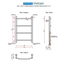 Полотенцесушитель водяной Ростела Трапеция 400x600/4 1/2" нижнее подключение