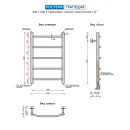 Полотенцесушитель водяной Ростела Трапеция 400x600/5 1/2" нижнее подключение