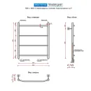 Полотенцесушитель водяной Ростела Трапеция 500x600/4 1/2" нижнее подключение