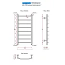 Полотенцесушитель водяной Ростела Трапеция 500x800/8 1" нижнее подключение