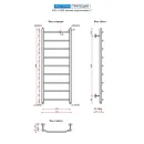 Полотенцесушитель водяной Ростела Трапеция 400x1000/9 1" нижнее подключение
