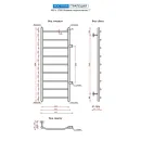 Полотенцесушитель водяной Ростела Трапеция 400x1000/9 1" боковое подключение