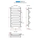 Полотенцесушитель водяной Ростела Танго 3+ 500x1000 1" боковое правое подключение