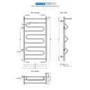 Полотенцесушитель водяной Ростела Танго 3+ 500x1000 1" боковое левое подключение