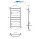 Полотенцесушитель водяной Ростела Танго 2 500x1000 1/2" нижнее подключение