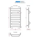 Полотенцесушитель водяной Ростела Танго 2 500x1000 1" нижнее подключение
