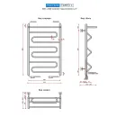 Полотенцесушитель водяной Ростела Танго+ 500x800 1/2" нижнее подключение