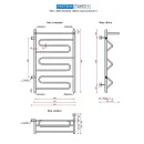 Полотенцесушитель водяной Ростела Танго+ 500x800 1" боковое левое подключение